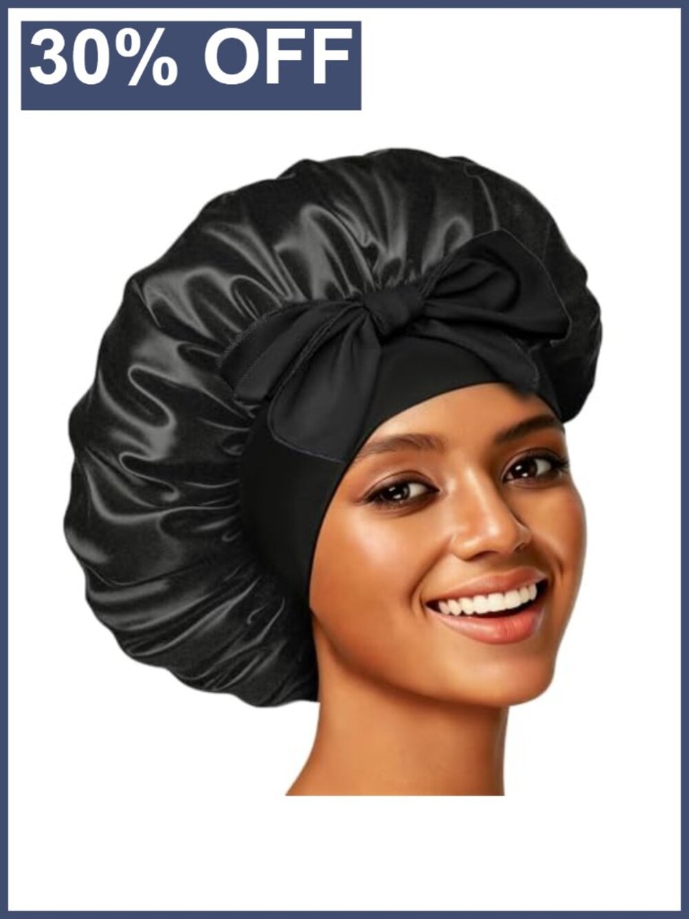 Satin Silk Bonnet Hair Cap for Sleeping Reduce Frizz & Breakage Adjustable